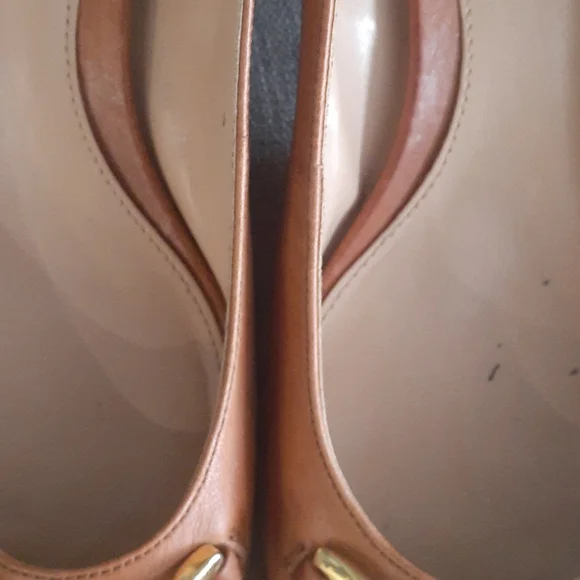 Lauren ralph Lauren tan leather pumps shoe  size 10B - Picture 7 of 16